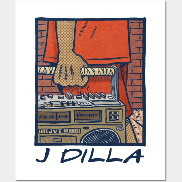 J Dilla / Retro Fan Art Design Wall Art by DankFutura